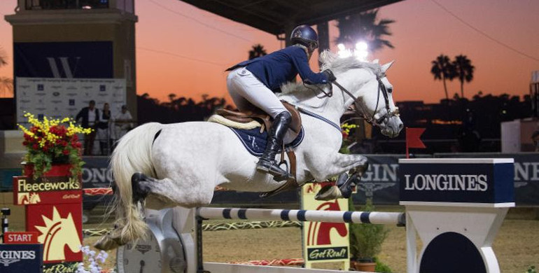 Love and Richard Spooner win the $36,500 CWD 1.45m at Del Mar International