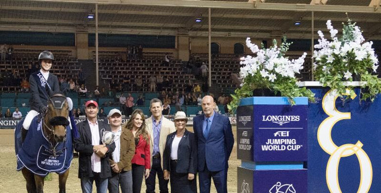 Zazou Hoffman and Samson II take the blue in the $100,000 Longines FEI Jumping World Cup™Del Mar presented by EQ International Real Estate