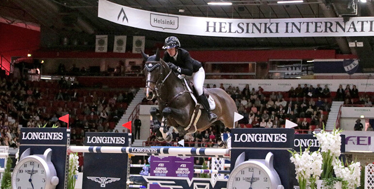 Gudrun Patteet wins the Longines FEI World Cup in Helsinki