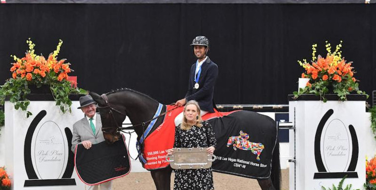 Nayel Nassar and Lucifer V speed to the win in the 1.45m Las Vegas National Winning Round Jumper Classic