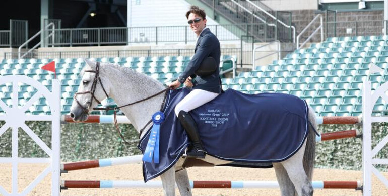 Andrew Ramsay and California 62 claim fastest round to win Welcome Speed at Kentucky Spring Horse Show
