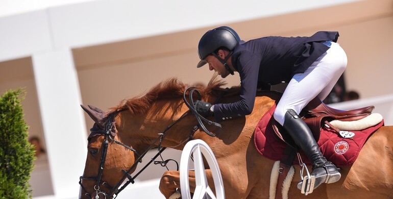 Simon Delestre on top at Hubside Jumping