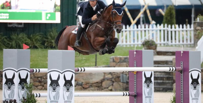 Alex Granato and Carlchen W race to win Upperville Welcome Stakes
