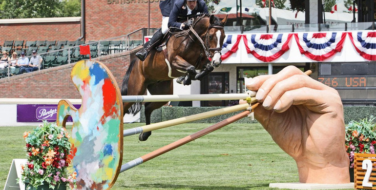 Andrew Kocher wins by 1/100th of a second at Spruce Meadows