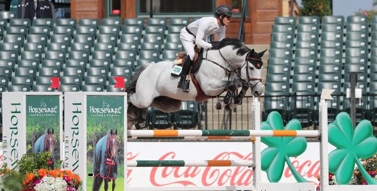 Mark Bluman and Cartouche are victorious in $36,000 Horseware Ireland Welcome Stake CSI2* at TIEC