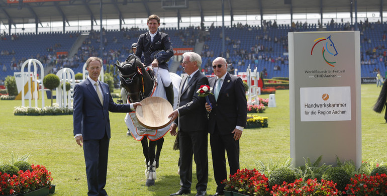 Darragh Kenny's winning streak continues as the Irish rider tops the Prize of Handwerk at CHIO Aachen