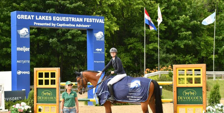 Abigail McArdle and Victorio 5 are victorious in Devoucoux Welcome Stake CSI2* at Great Lakes Equestrian Festival