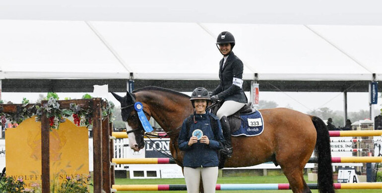 Adrienne Sternlicht takes the $10,000 Wölffer Estate Open Jumper class at the Hampton Classic