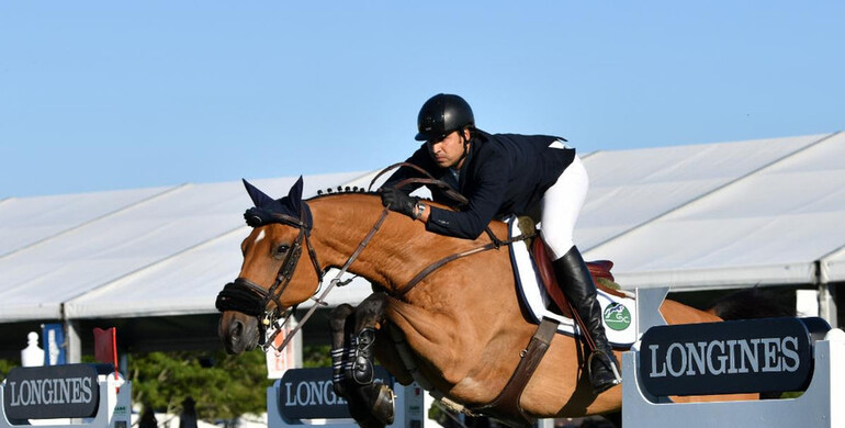Risks pay rewards for Brazil's Luiz Francisco de Azevedo and Collin in the FEI Speed Stake