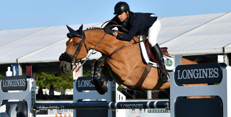 Risks pay rewards for Brazil's Luiz Francisco de Azevedo and Collin in the FEI Speed Stake