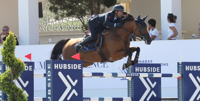 Emilio Bicocchi with Friday’s biggest win at Hubside Jumping International of Valence