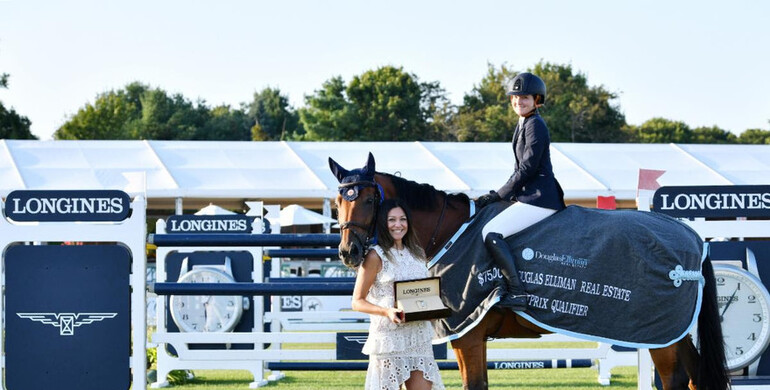 Lucy Deslauriers and Hester top the pack in the Douglas Elliman Grand Prix qualifier