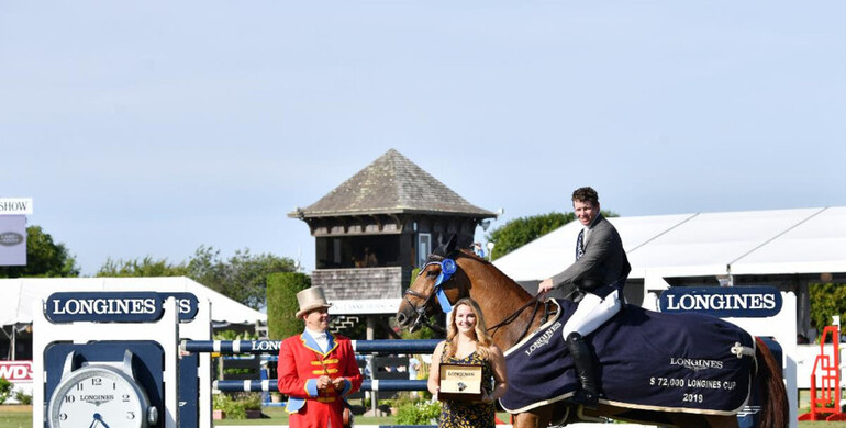 Ireland’s Shane Sweetnam makes it a three-peat, taking the Longines Cup at the 44th Hampton Classic
