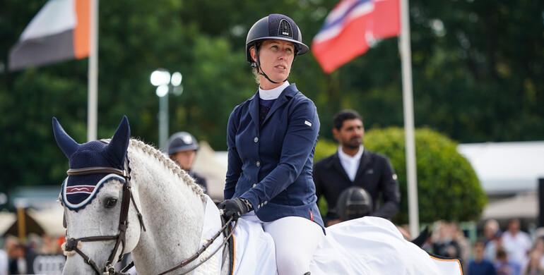 Silvia Bazzani and Charlemagne JT Z win the Top Series Grand Prix presented by Meise at the Brussels Stephex Masters