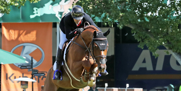 Home hero Eric Lamaze jump to victory in the CANA Cup at the Spruce Meadows 'Masters'