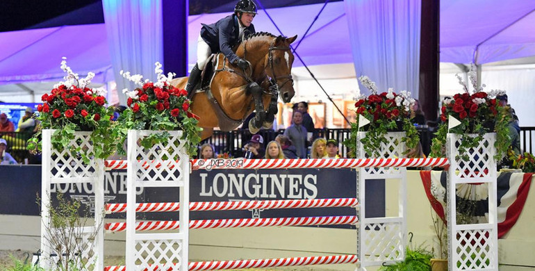 Mathis Schwentker and NKH Caruso blaze to victory at the Grand Prix qualifier Thursday night at Sacramento International