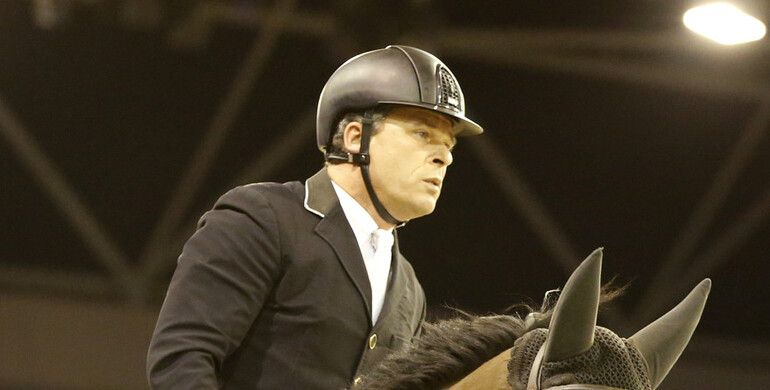 Henk van de Pol wins Friday's feature class at Kingsland Oslo Horse Show