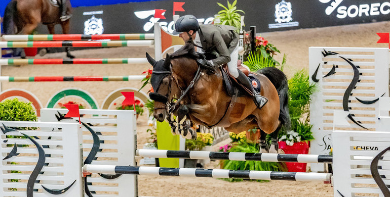 Simon Delestre wins Friday's feature class at CSI4*-W El Jadida