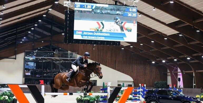 Dubbeldam wins Friday’s biggest class in Samorin with new ride