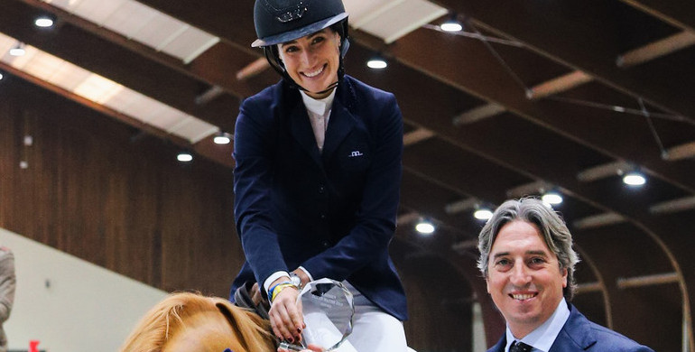 Jessica Springsteen and Volage du Val Henry on top in Samorin