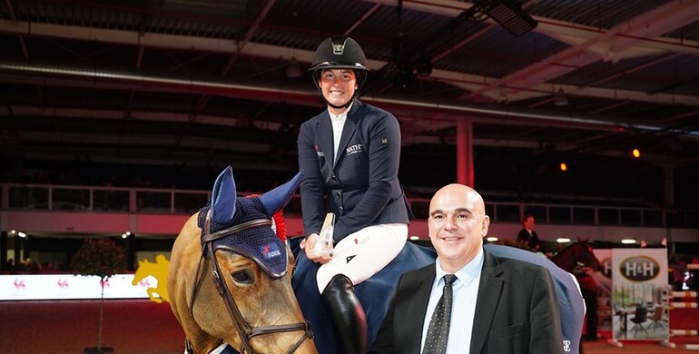 Charlotte Bettendorf wins Friday's feature class at CSI4* Jumping International de Liege