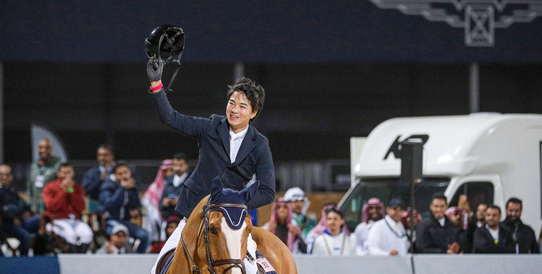 Mike Kawai wins the CSI4*-W Riyadh FEI World Cup presented by Longines