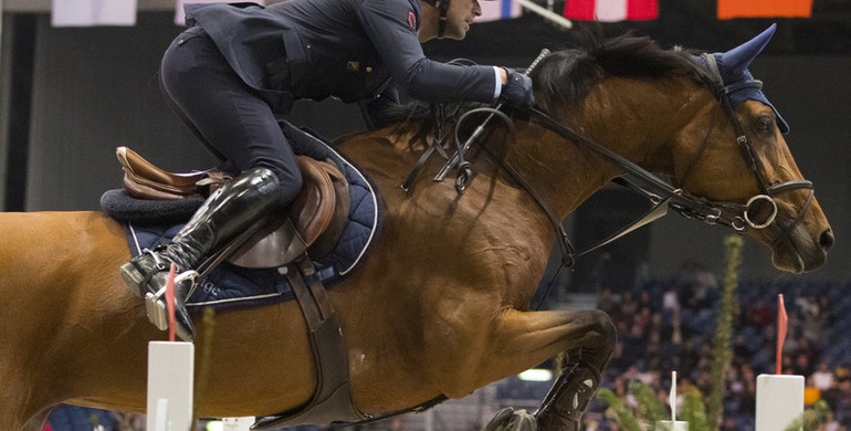 Emilio Bicocchi wins Friday's feature class in Leipzig