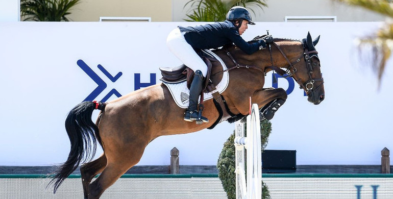 Gudrun Patteet wins the CSI2* Grand Prix at Hubside Jumping
