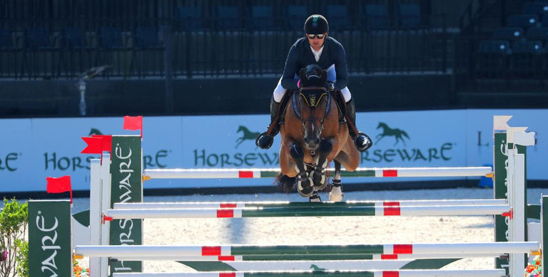 Eduardo Menezes and Magnolia Mystic Rose master the $37,000 Horseware Ireland Welcome Stake CSI3*