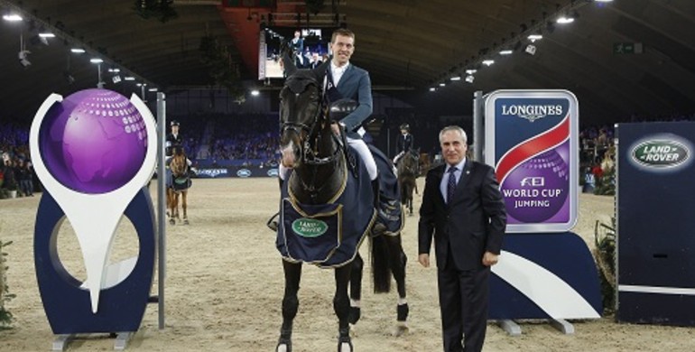 Simon Delestre wins the Longines FEI World Cup in Mechelen