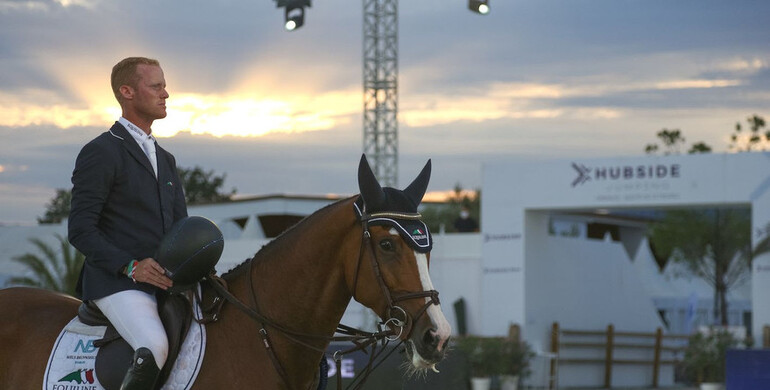 Niels Bruynseels to the top in Friday’s 1.55m class at Hubside Jumping in Grimaud