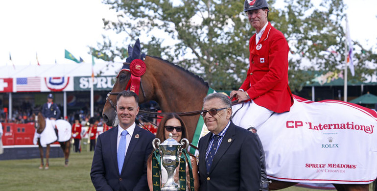 Ian Millar makes it a Canadian win in the CP International Grand Prix presented by Rolex