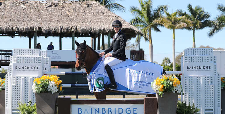 Fashionable finish for Glamour Girl and Henrik von Eckermann in the $6,000 CSI4* Bainbridge Companies 1.45m Jumpers