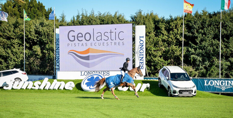 Gudrun Patteet and Sea Coast Kashmira Z win Friday’s feature class at the Sunshine Tour