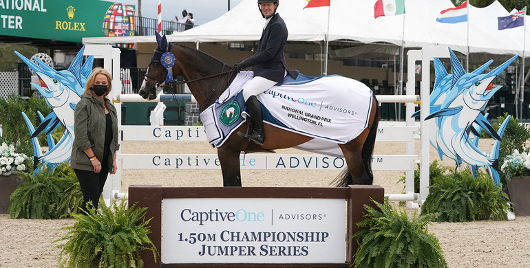 McLain Ward and Blossom Z fly in top form for the win in the $50,000 CaptiveOne Advisors 1.50m National Grand Prix