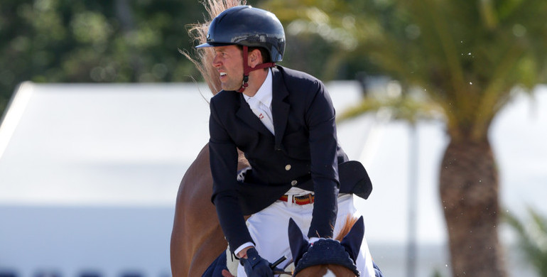 Simon Delestre and Chesall Zimequest on top at Hubside Jumping
