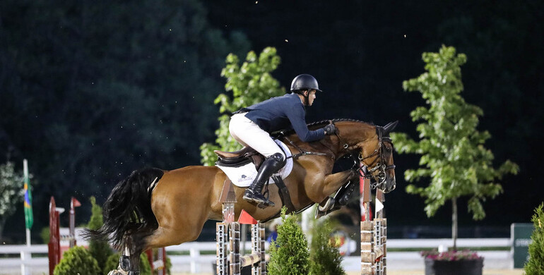 Shane Sweetnam and Ideal earn top honors in $37,000 1.45m Spring Classic CSI3* at Kentucky Spring Classic