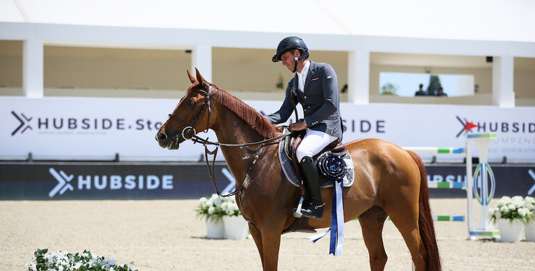 Julien Epaillard and Calgary Tame win Friday's feature class at Hubside Jumping