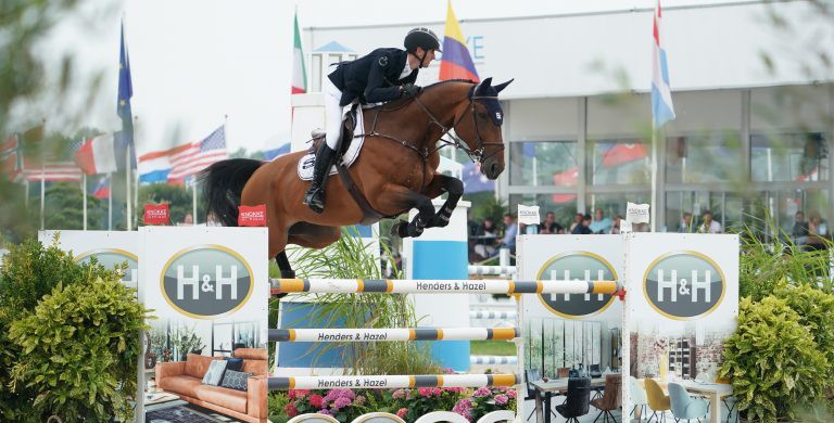 Michael Hughes seizes the win in the Henders & Hazel CSI3* Grand Prix at Knokke Hippique