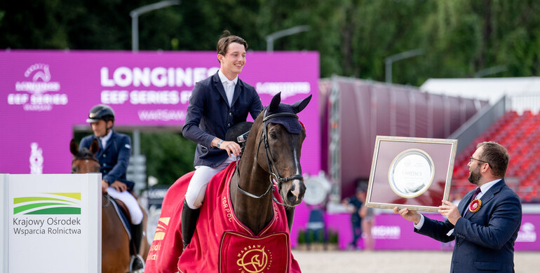 Edouard Schmitz and Quno win Thursday’s 1.50m class in Warsaw