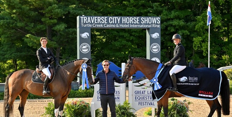 Samantha Schaefer and Dominic Gibbs tie for top honors in 36,600 Staller Shows Welcome Stake CSI2*