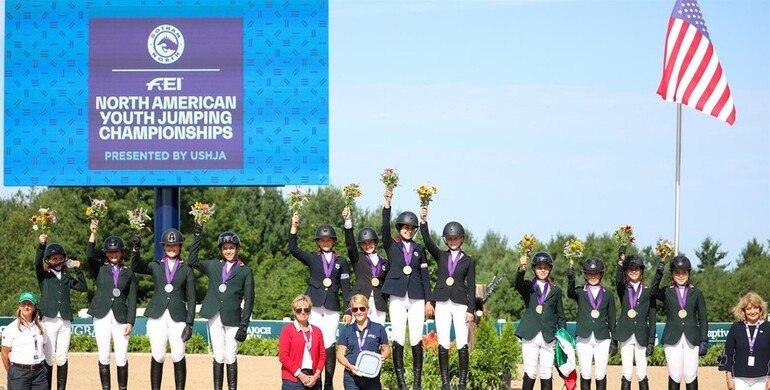 The United States’ Zone 8/9/10 and Zone 4 take first podium spots during Gotham North FEI North American Youth Championships, presented by USHJA