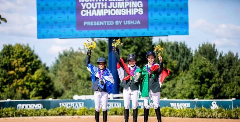 Jimena Carrillo Watanabe and Mia Albelo top Children and Pre-Junior individual final at Gotham North FEI North American Youth Jumping Championships, presented by USHJA