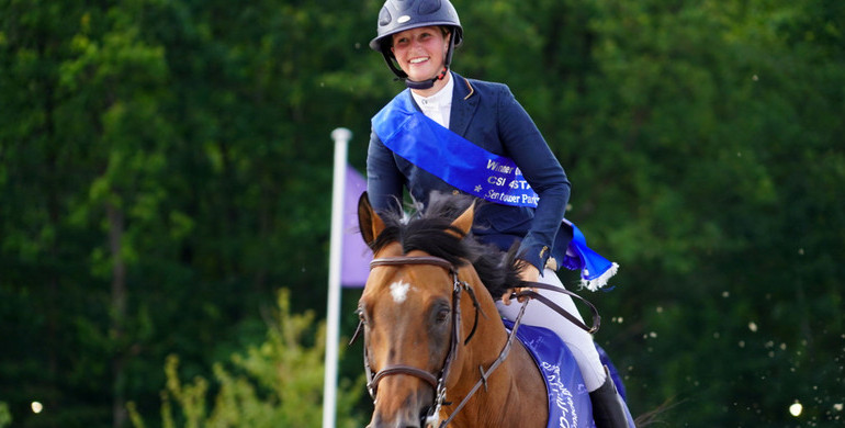 Sanne Thijssen and Con Quidam RB best in the CSI4* STP Riders Series Grand Prix at Sentower Park