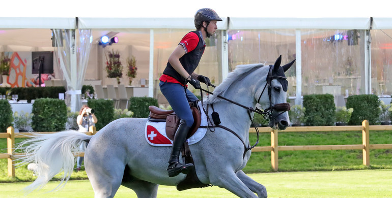 Out and about at the training session for the Longines FEI European Championships 2021