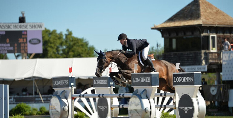McLain Ward takes home the blue in the Hampton Classic’s $37,000 1.50m FEI Jumper Classic