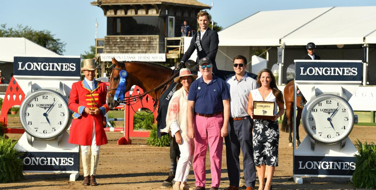 Alex Matz wins the $73,000 Longines Cup at the 45th Hampton Classic Horse Show