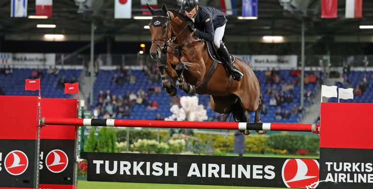 Max Kühner and Elektric Blue P to the top in the Turkish Airlines Prize of Europe at CHIO Aachen