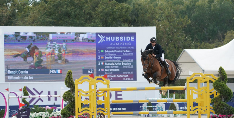 Benoit Cernin and Uitlanders du Ter with home win in Friday's feature class at Hubside Jumping Fall Tour
