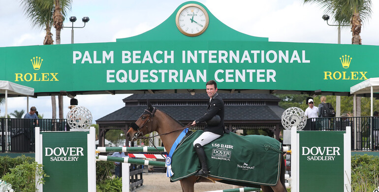 Simon McCarthy and Gotcha get the $37,000 Dover Saddlery 1.50m Classic CSI4* victory